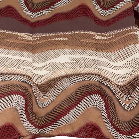 Retro Chic 70s Disco Shirt Heart Soul Bell Sleeve Brown Neutral Mod Knit Small - Picture 7 of 12